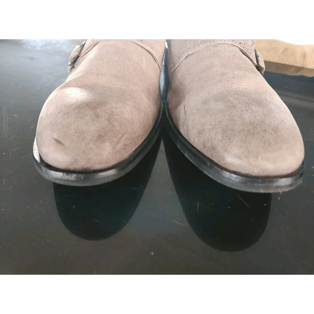 Mens JD Fisk Marc Designer Leather‎ Double Monk Strap Shoes Size 10